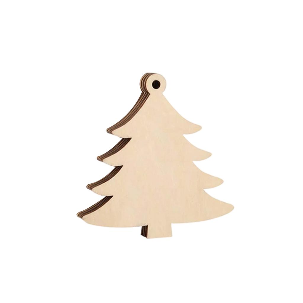 Wooden Ornaments – 10 Pcs Ornament Decoration Kit For The Christmas Tree – Wooden Decorations With Hanging Cords