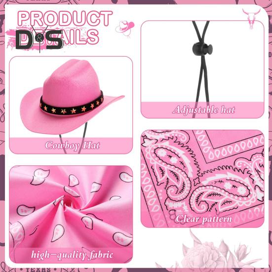 Костюм ковбоя для крыльца гуся, ковбойская шляпа в стиле вестерн с банданой, праздничный костюм гуся для 23-дюймовой/17-дюймовой цементной статуи гуся