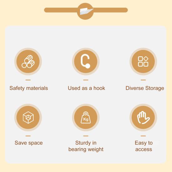 Yousheng 1/2/3Pcs Storage Rack Refrigerator Organizer Strong Load-bearing Wall Mount Easy To Install Utensils Hanger Hooks