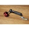 711L Lollipop Bit Driver (Aluminum, Black, Red) - Pocket Screwdriver with Retractable Lever for Increased Torque