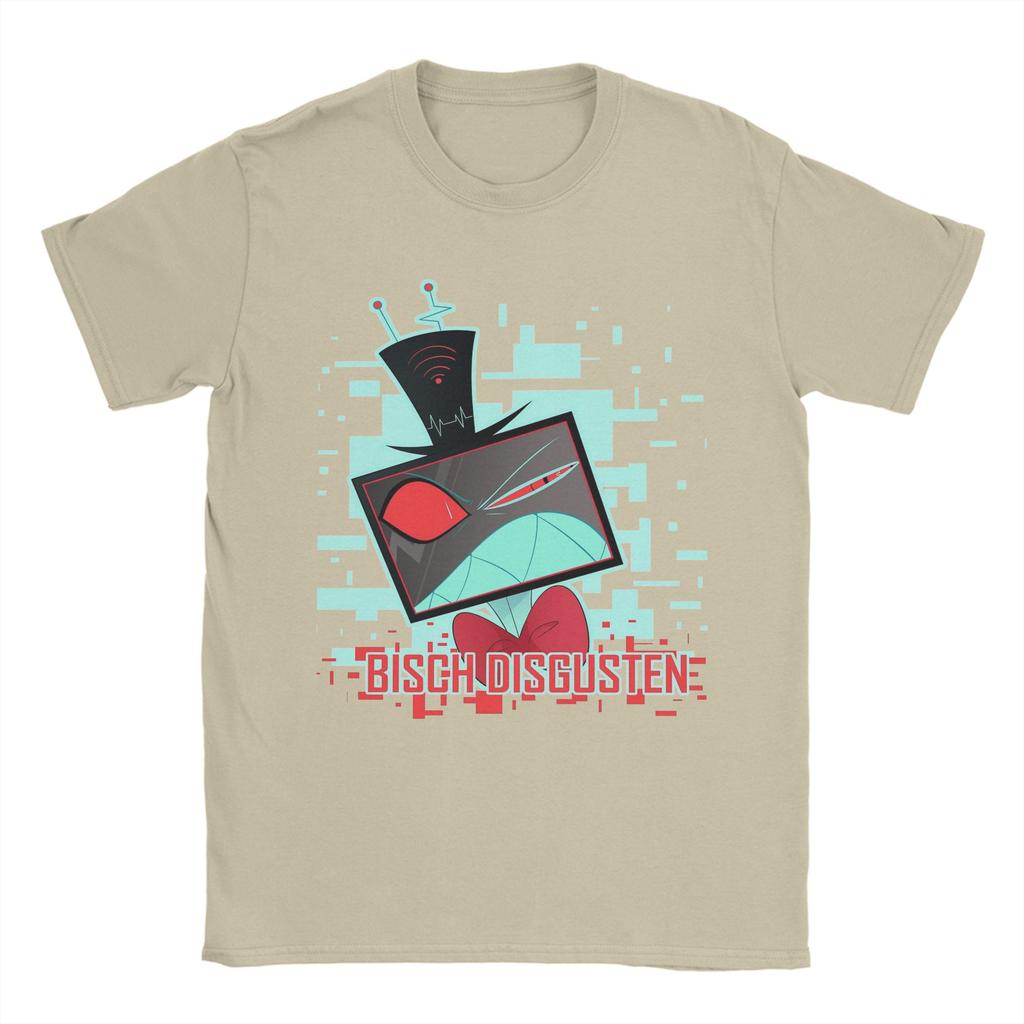 Men's Voz Hazbins Hotels Anime T Shirt 100% Cotton Tops Hipster Short Sleeve O Neck Tee Shirt New Arrival T-Shirts