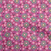 Cotton Flex Fuschia Pink Fabric Bird Ladybird  Quilting Supplies Print Sewing Fabric By The Yard 40 Inch