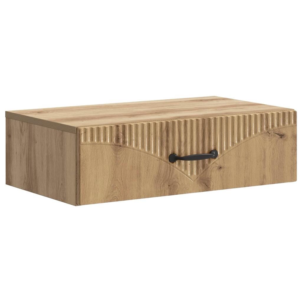 Wall Mounted Side Table Artisan Oak 59 x 34.5 x 17 cm