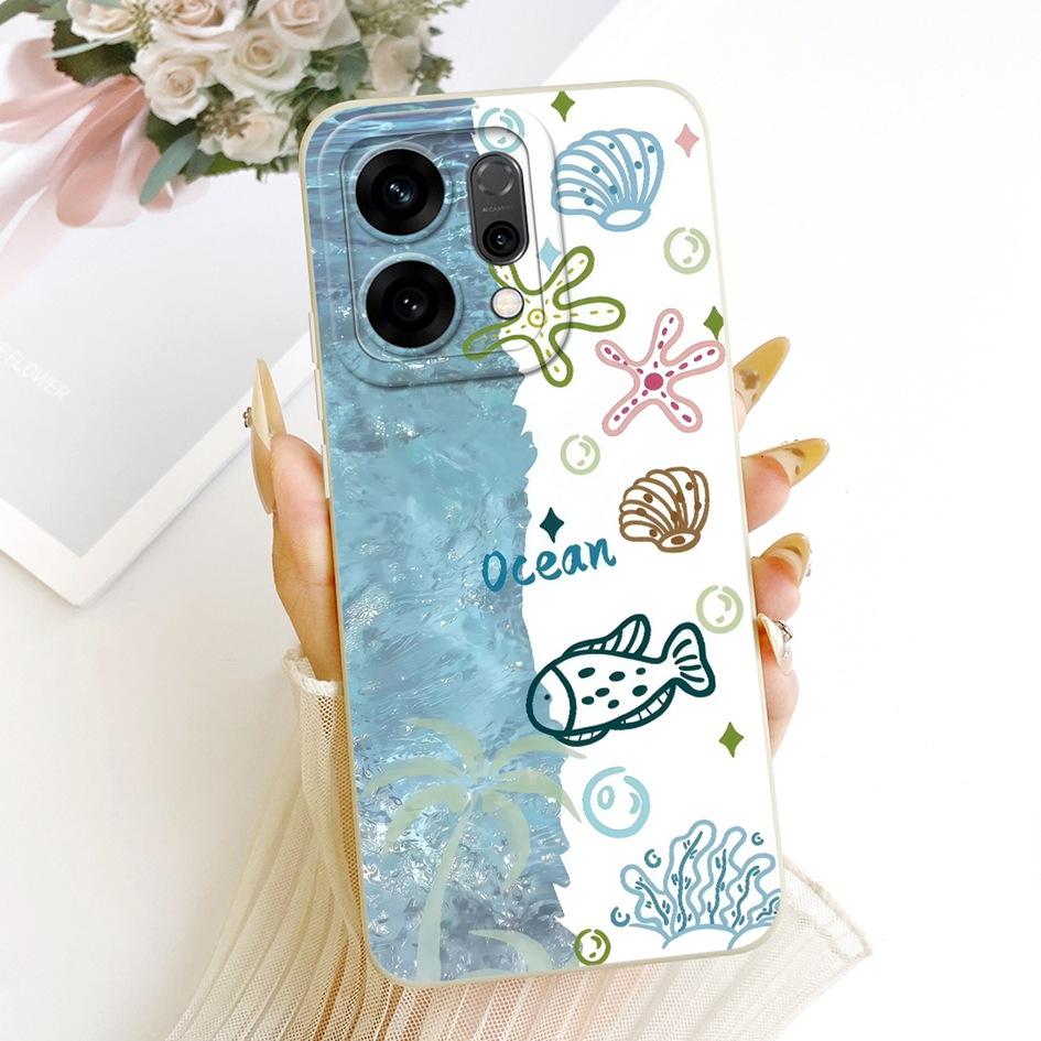 Cute Cartoon Phone Case For OPPO Reno 14 Cover Reno14 Pro Shockproof Silicone Funda Matte Bumper on OPPO Reno14Pro 5G Soft Shell