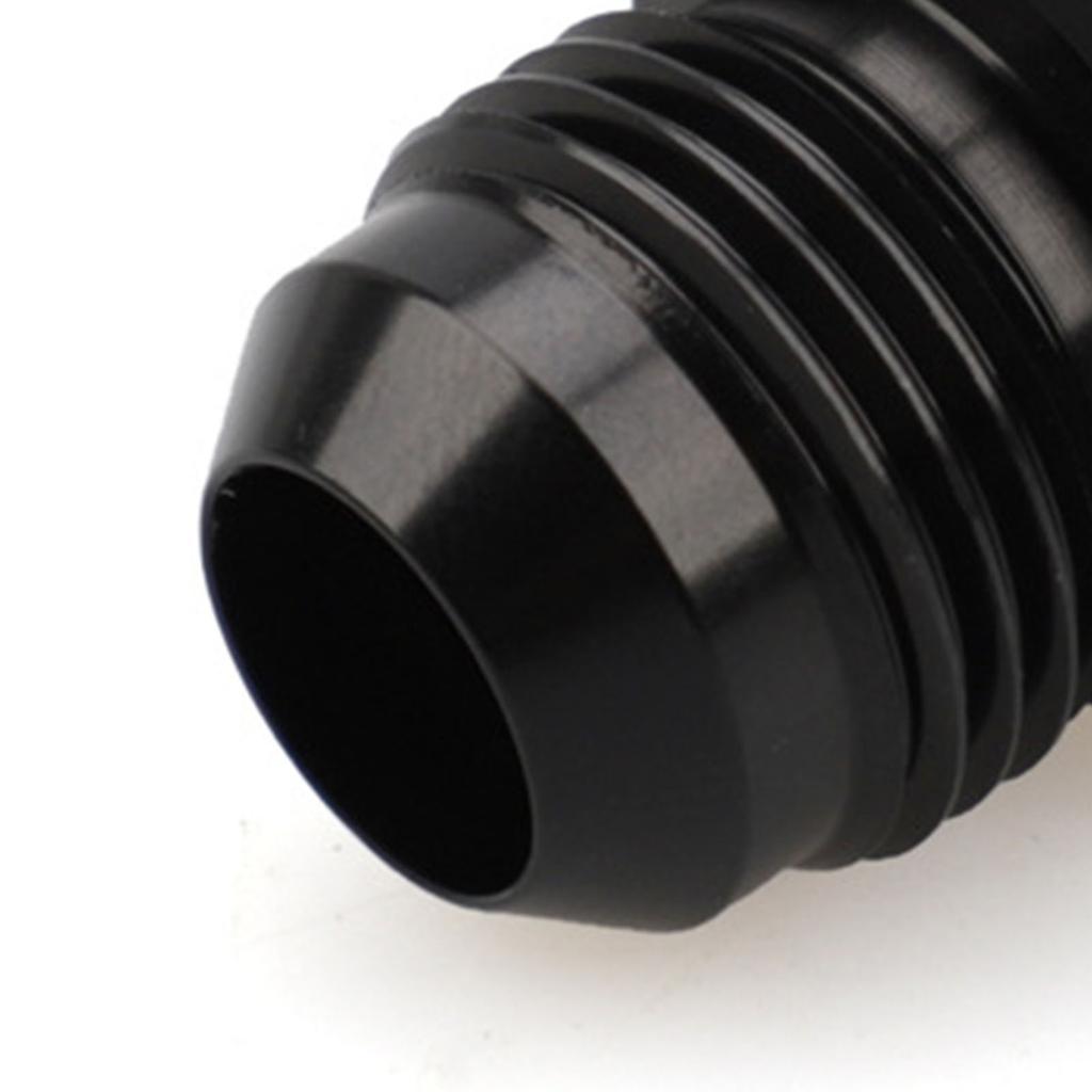 AN6 Pipe Fitting Adapter Aluminum Alloy External Thread Adapter Black for Fuel Gas Oil Line External Thread Adapter