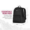 Altmont Original Standard Backpack Функциональный и удобный деловой рюкзак с сетчатым карманом, крючком для ключей, держателем для ручек, биркой по имени, боковым карманом, повседневный, 25 л, черный