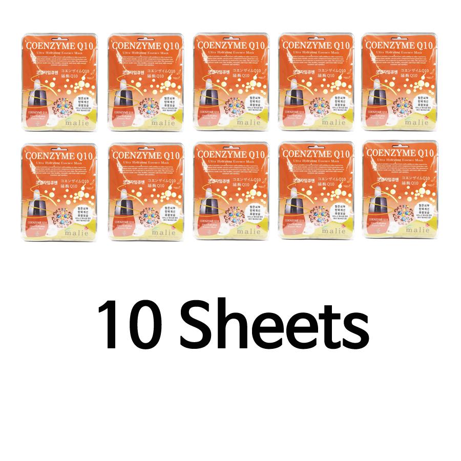 Листовая маска для лица с коэнзимом Q10, эссенционная маска для ухода за кожей (10 листов и 2 варианта) корейская косметика