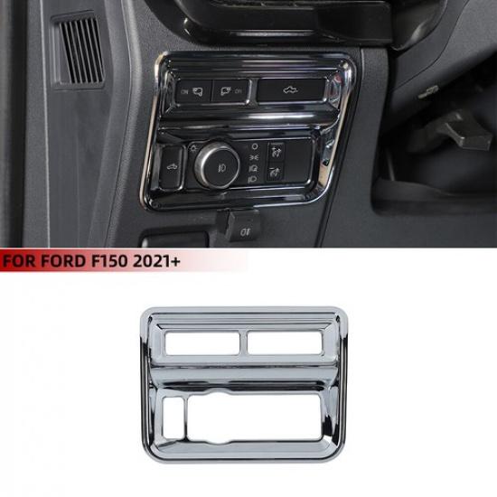 Interior Headlight Switch Button Panel Trim Cover For Ford F150 Chrome
