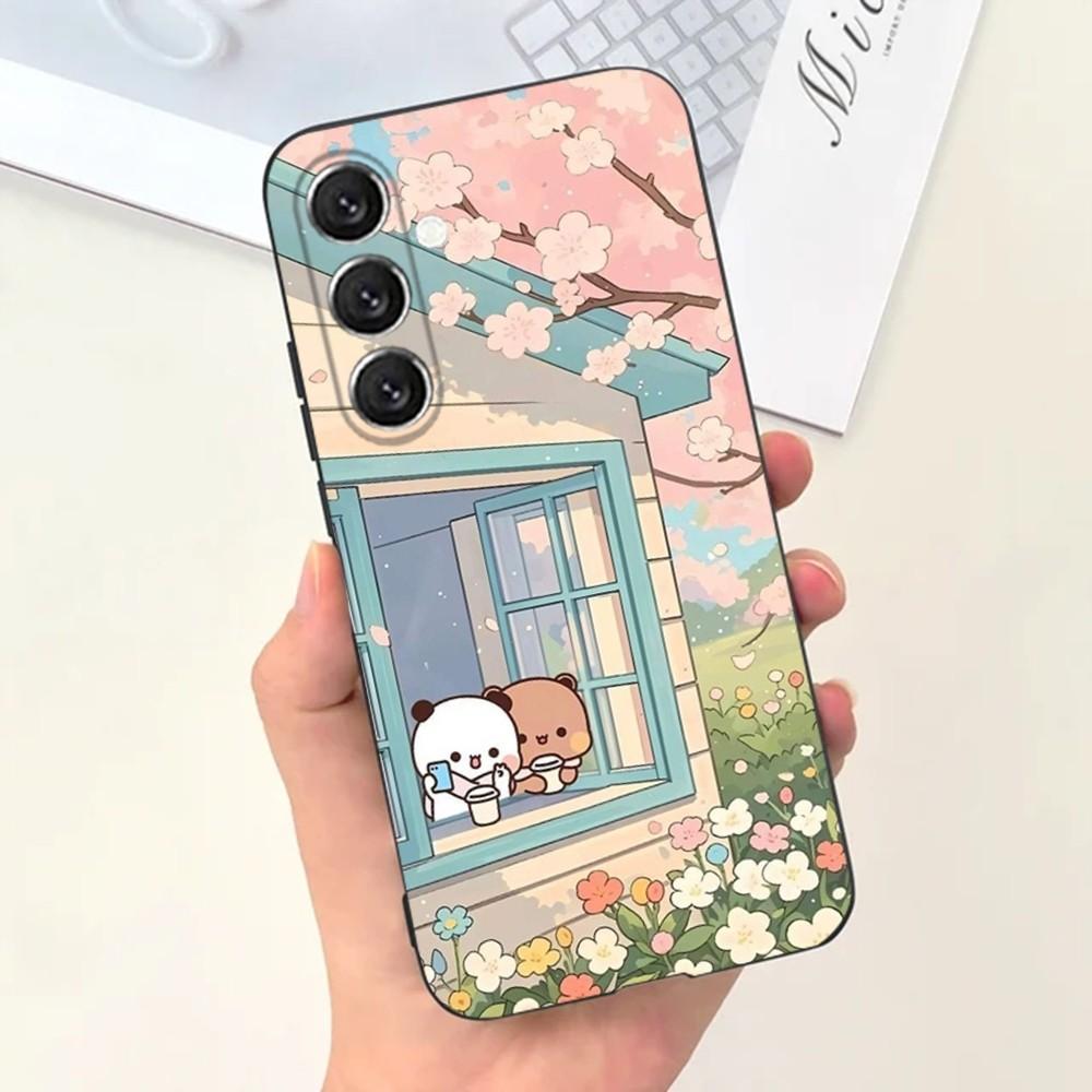 Милый Чехол Для Телефона BuBu D-DuDu Для Samsung S25,S24,S21,S22,S23,S30,Ultra,S20,Plus,Fe,Lite,Note,10,9,5G Черный Чехол