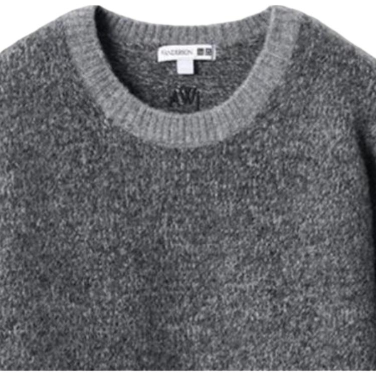 Uniqlo Свитер с круглым вырезом и длинным рукавом, вязаный, разноцветный, женский, 462719-06