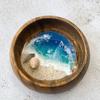 Украшения для дома в виде микромира на пляже. Аксессуары для украшения дома. Океанический мир. Чаша из океанических чаш ручной работы для подарков.