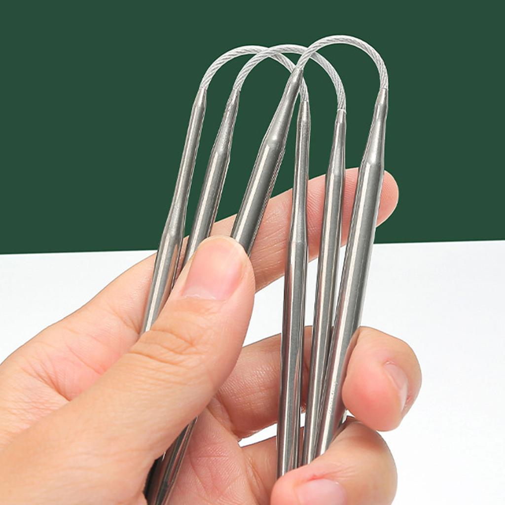3 шт. Спицы из нержавеющей стали для плетения и вязания с проволокой 2 мм/2,5 мм/3,5 мм/4 мм/4,5 мм//5 мм для начинающего вязальщика