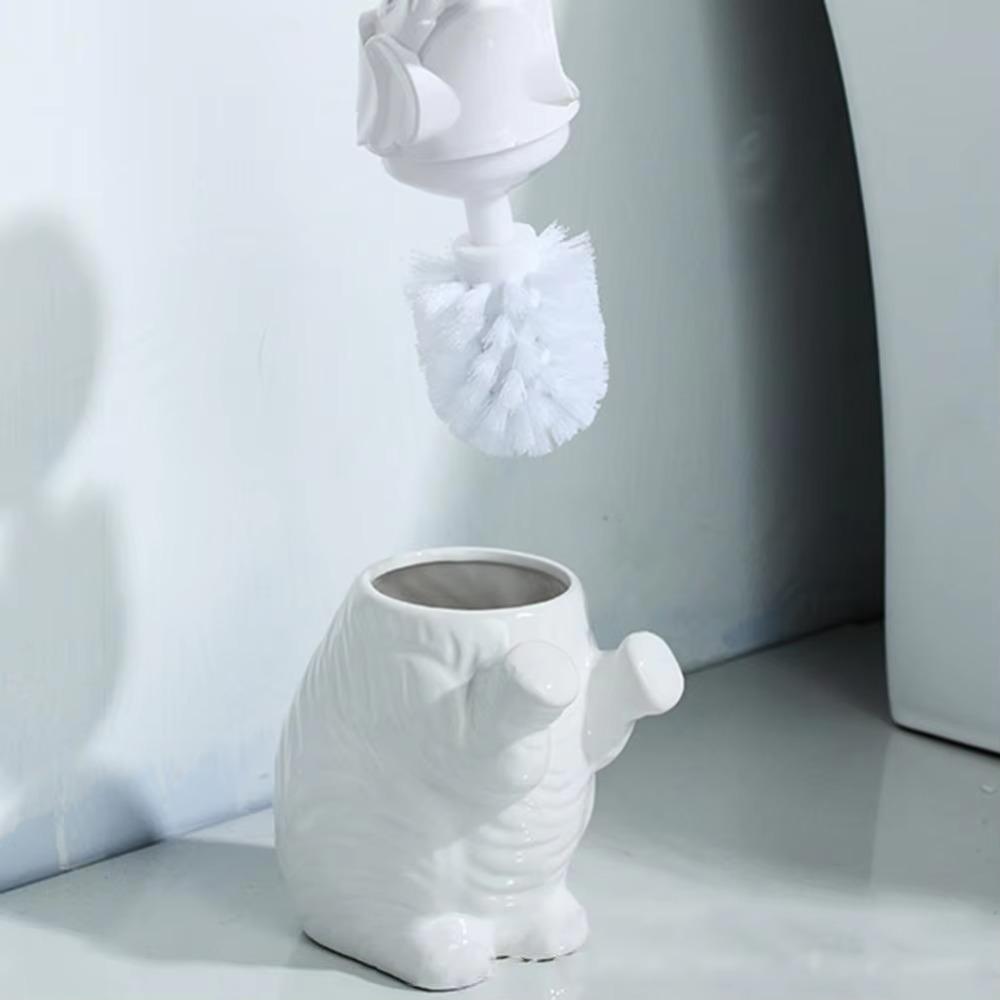 Long Handle Toilet Brush and Holder Space Saving Elephant Toilet Brush for Bathtub