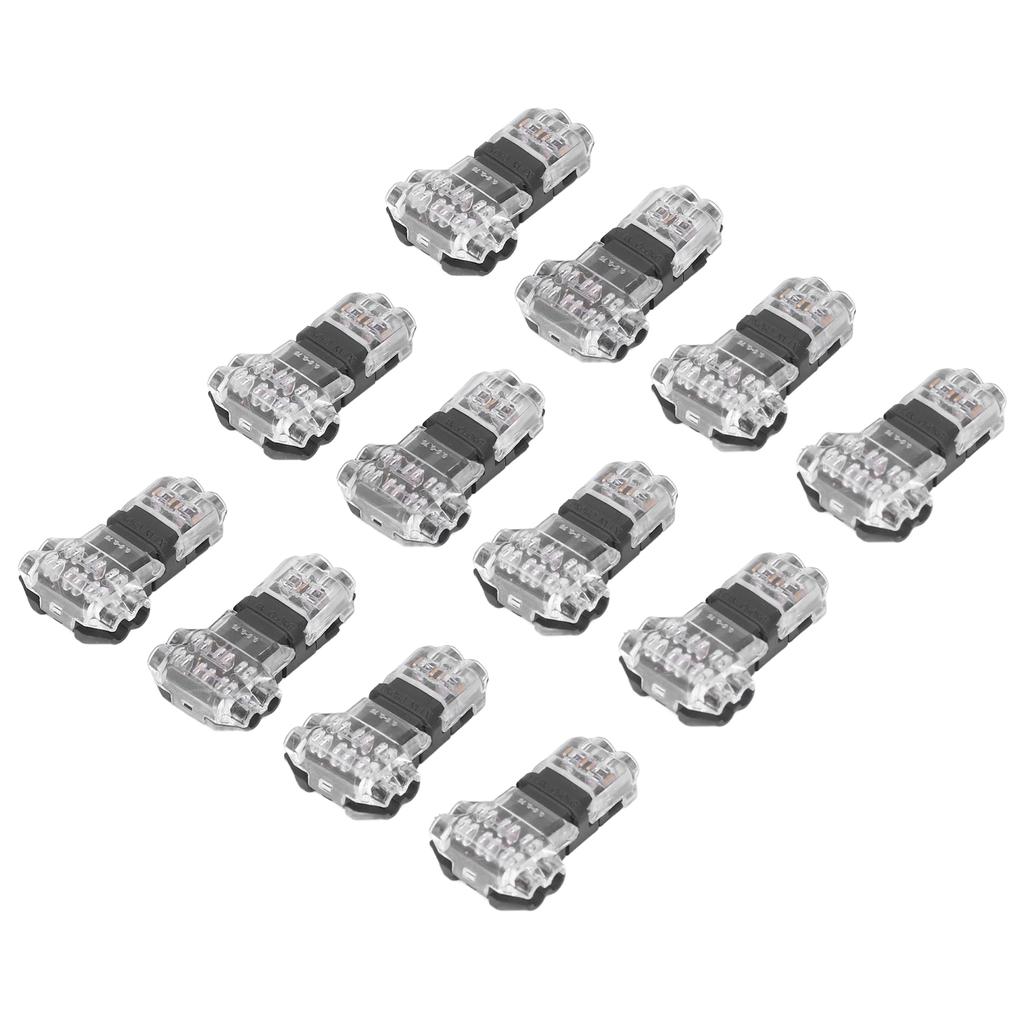12pcs Low Voltage T Tap Connectors 3 Way Wire Connector Quick Solderless Wire Splice Connector for