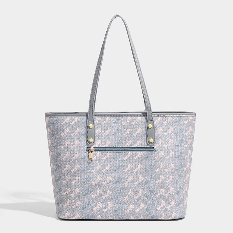 Большая вместительная сумка-тоут с принтом для поездок на работу и обратно через плечо