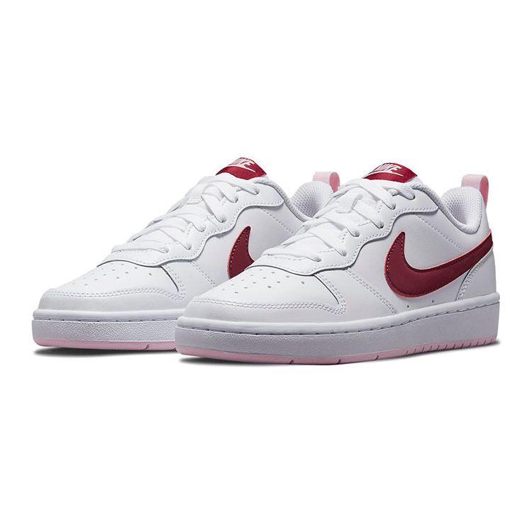 Nike Court Borough Low 2 GS Белый Темно-свекольный BQ5448-120