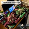 Dinosaur Theme Personalized Mouse Pad Custom Name Text Non Slip Desk Pad For Laptop Office Desktop