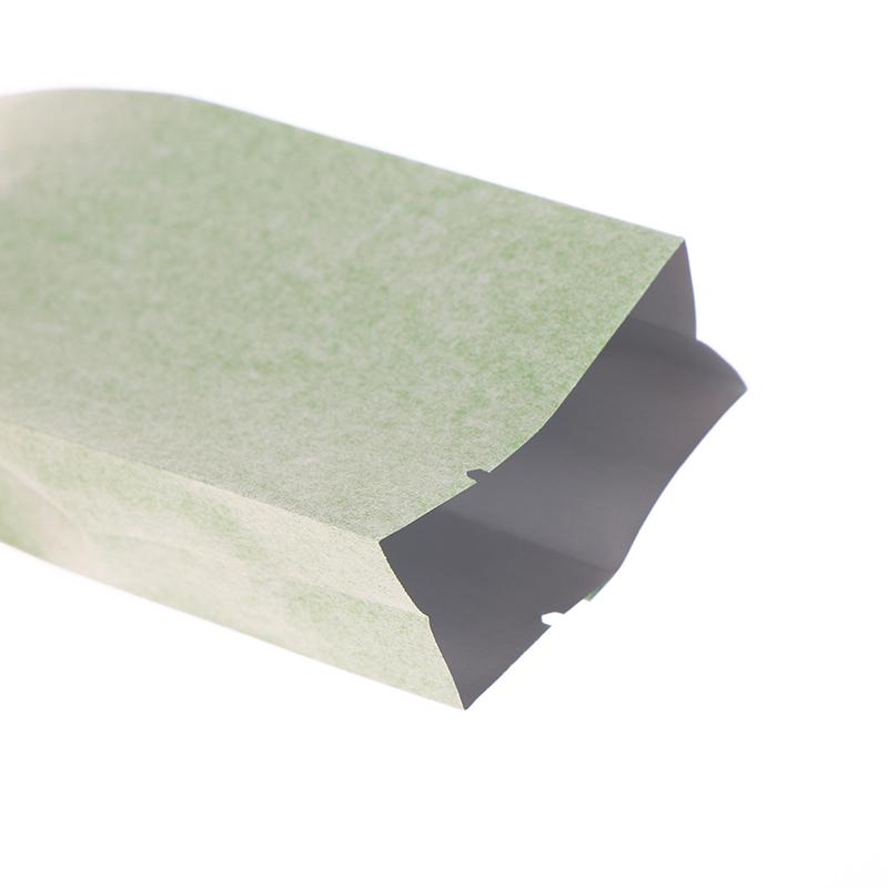 50 шт., открытый верх, шелковая алюминиевая фольга, боковые складки, термосвариваемые пакеты для кофе, зерен, чая, специй, злаков, орехов, шелковые бумажные мешочки