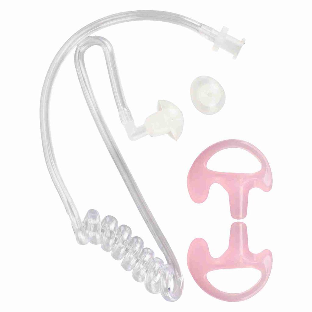 Акустическая трубка, катушка для наушников, эргономичная сменная прозрачная акустическая трубка с наушниками-вкладышами розового цвета