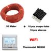 50/100M Heating Cable and Smart Thermostat 12K Floor Warm Wire 33ohm/m With Programmable Temperature Control Tuya Support