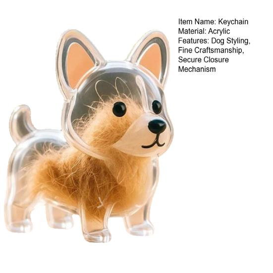 Брелок для собаки Персонализированный памятный сувенир для питомца Прозрачная акриловая оболочка Корги Померанский шпиц Бульдог Легкий брелок с породой собаки