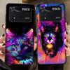 Чехол для Xiaomi Poco F8 M5 C75 C50 M3 M4 M7 C61 F3 C71 X3 X4 X5 X7 Pro F1 Funda Чехол для телефона Крутой Цветной Кот