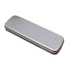 Office Silver Metal Single Layer Pen Box Stationery Box Pencil Storage Box Pencil Box Pencil Case