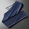 Smooth and Wrinkle Resistant Flowing Men's Sports Sweatpants, Men's Loose Straight Leg Casual Pants