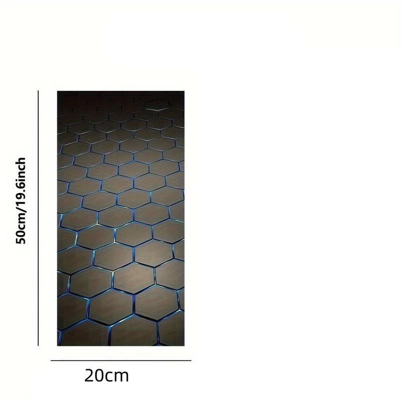 1set Car Center Pillar Honeycomb Shaped Personalized Creative B-Pillar Protective Decorative Sticker Automobiles And Spare Parts