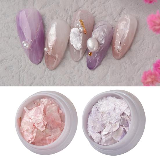 1 коробка, украшение для ногтей, привлекательная натуральная привлекательная оболочка для ногтей, нерегулярные украшения для дизайна ногтей