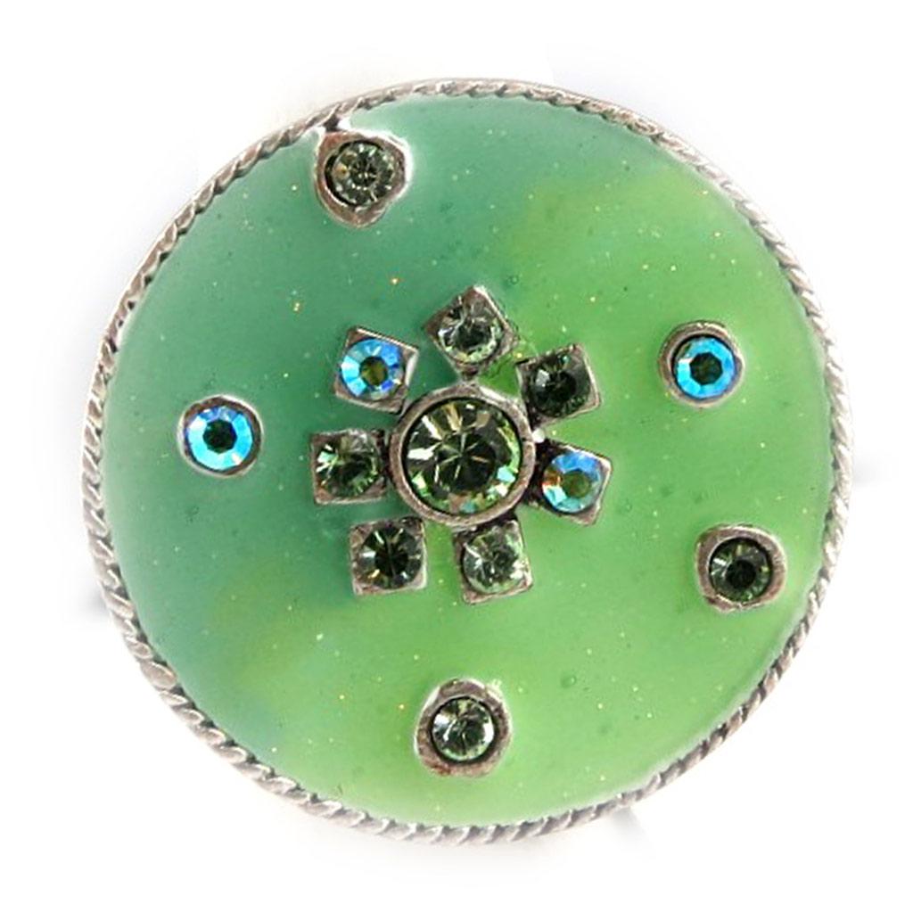 Les Trésors De Lily [E0306] — Зеленое дизайнерское кольцо «Мимозы»