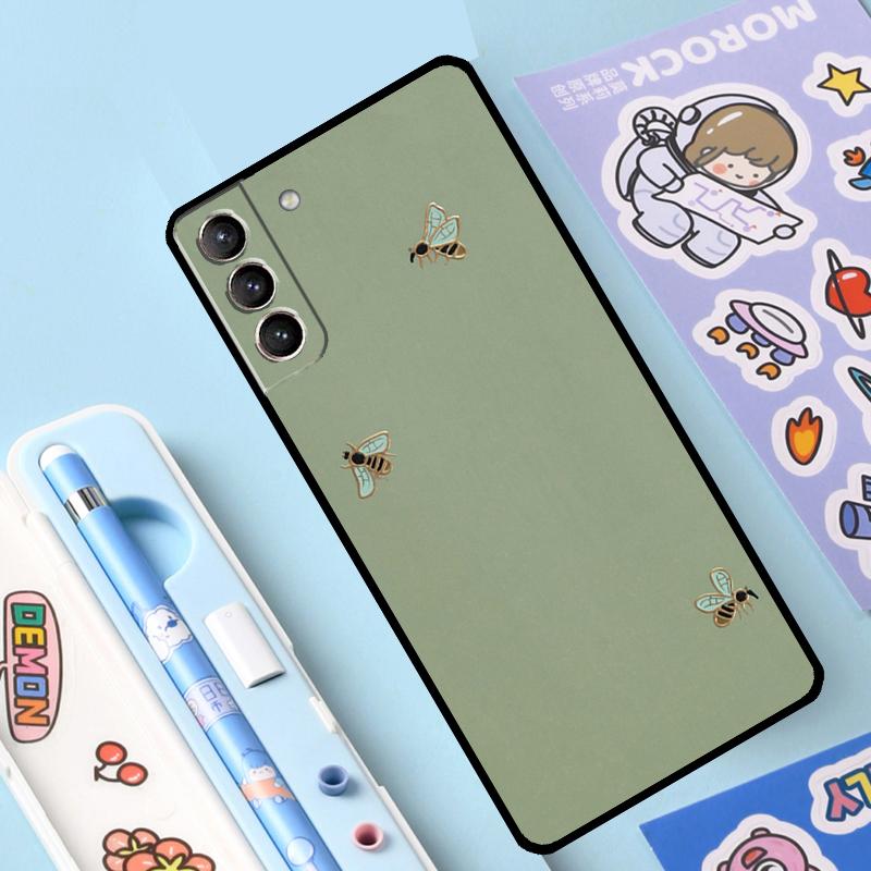 Эстетичный чехол цвета шалфея для Samsung Galaxy S23 S22 S21 Ultra S20 FE S9 S10 Note 10 Plus Note 20 Ultra с полной защитой