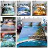 Dream NS Modern Nature Bedding Set 3D Digital Printing Beach Coconut Grove Summer Bedroom Quilt Cover Pillowcase Bedding Kit Gift
