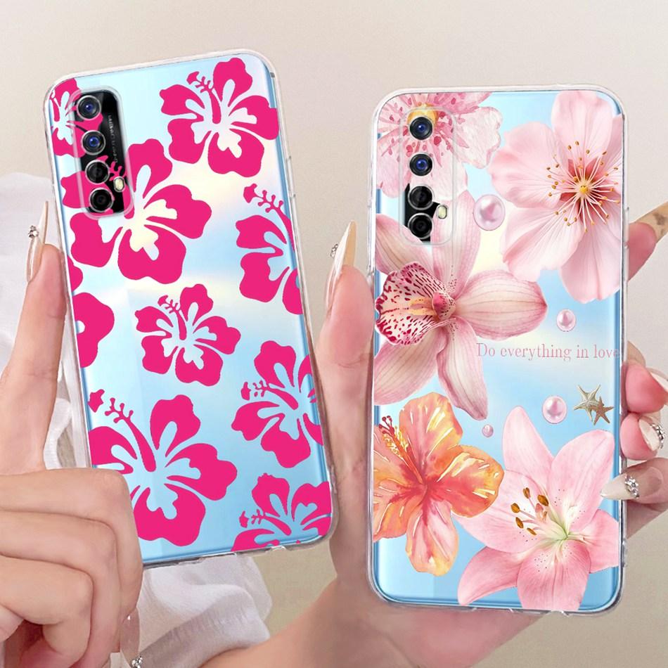 Для Realme 7 RMX2151 / Realme7 Pro RMX2170 Новый Чехол для Телефона в Простом Стиле Для Realme7 RMX2155 Прозрачный ТПУ Мягкий Силиконовый Чехлы