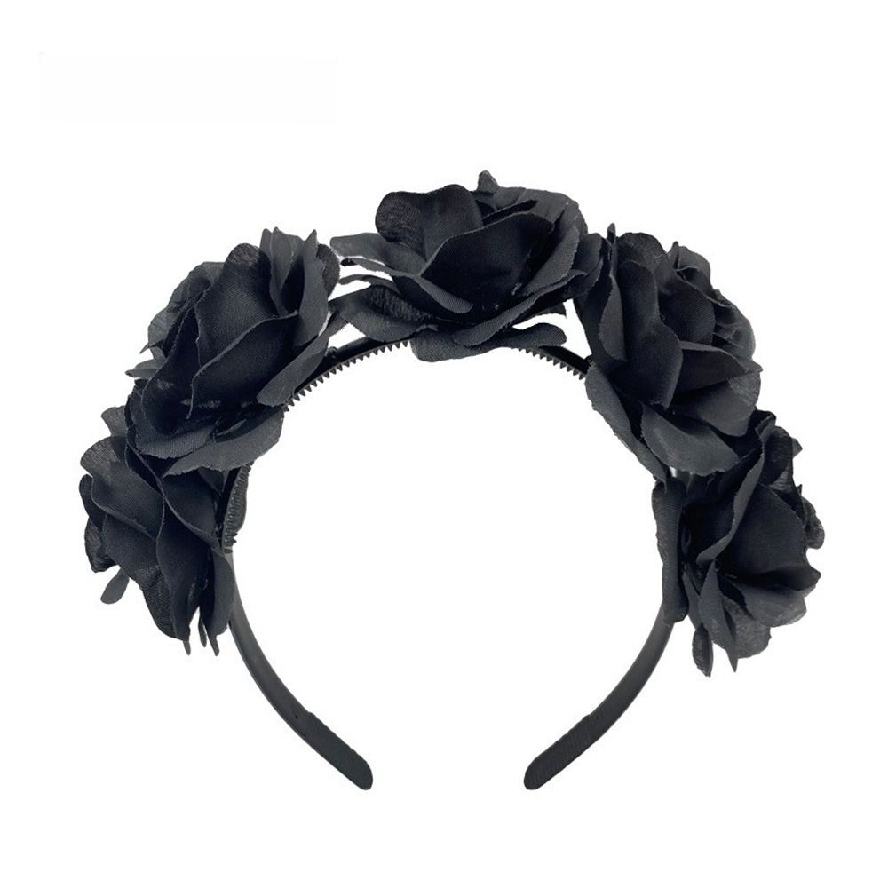 Головной убор в виде черепа паука на Хэллоуин, карнавальный костюм, мексиканская роза, корона для женщин