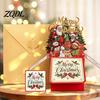 Personalized Xmas Blessing Cards Pop Up Christmas Card with Envelope And Note Card, Merry Creative Paper Craft Greeting Holiday for New Year,