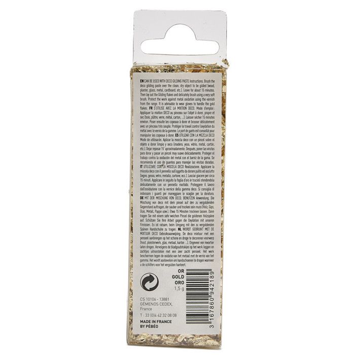 Copeaux à dorer - Pébéo - Or - Finition luxueuse - Facile à appliquer - Résultat professionnel