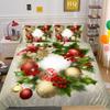 Рождественская цифровая печать 3D-печать полиэстеровая наволочка пододеяльник набор из двух или трех предметов