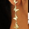 Korean Metal Style Tassel Butterfly Earrings - High-End Women's Christmas Jewelry