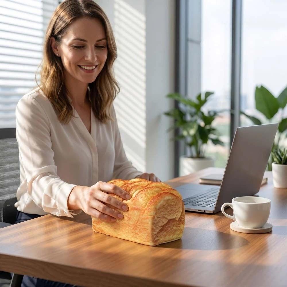 Prank Decoration Sensory Fidget Big Toast Simulated Simulated Bread Squishy Funny