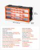 VEVOR 22-Drawer Storage Organizer, Plastic, Drawer Storage Cabinet for Garage Organization, Stackable Small Parts Organizer, Wall-Mounted Toolbox