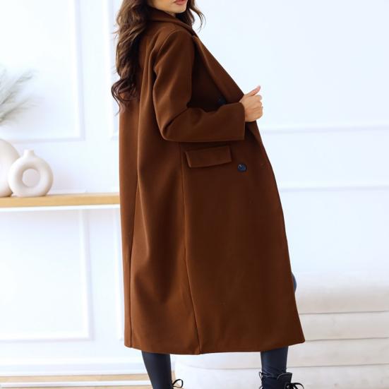 Осеннее пальто на пуговицах одевается элегантное женское зимнее пальто против морщин для повседневного ношения
