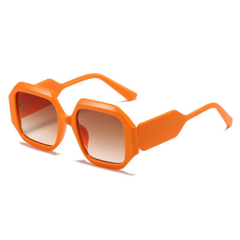 Polygonal Sunglasses European And American Internet Celebrities Box Glasses Fashion Candy Color Women'S Sunglasses