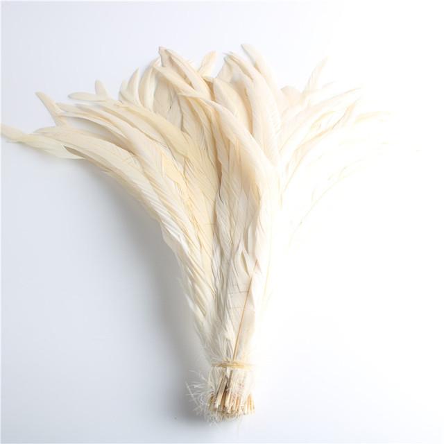 50pcs Natural Chick Tail Feathers 25 -40cm /10 -16inch Clothing Decoration Stage Performance Rooster Tail Feathers Plume