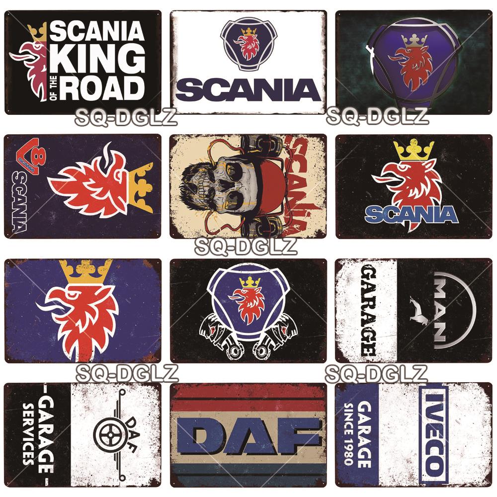 Металлическая табличка DAF Винтажная табличка Грузовик Жестяная табличка Настенный декор Для бара Паба Металлические изделия Ретро Вечеринка Постер Подарок На заказ Оптом