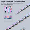 Variable Speed Chain Anti-rust Bike Chain 8s 9s 10s 11s 116 Links Universal Mountain Road Bicycle Electroplate Colorful Chain