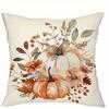 Home Decor Autumn Pumpkins And Falling Leaves Pillow Covers Pattern Cushion Cover Suitable For Sofa Bedroom Car Pillow Cover