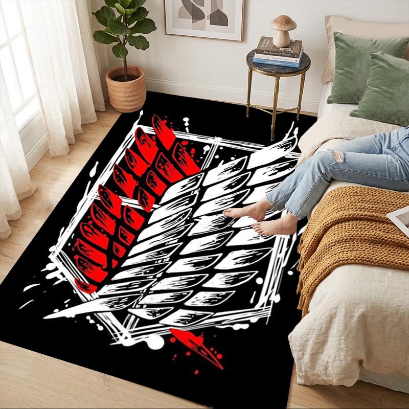 Attack Titan Living Room Nonslip Area Rug Soft Carpet For Bedroom Game Playroom Sofa Office Home Decor Doormat Christmas Gift C9301399
