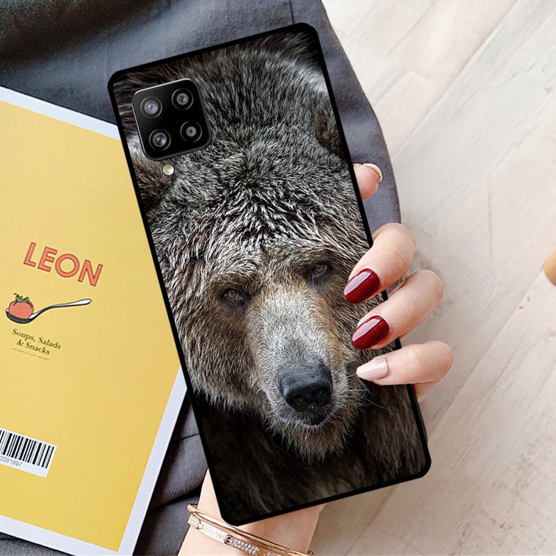 Милый бурый медведь для чехла Samsung Galaxy A16 A26 A54 A34 A14 A22 A32 A52 A55 A35 A15 A53 A13 A05 A06 A36 A56