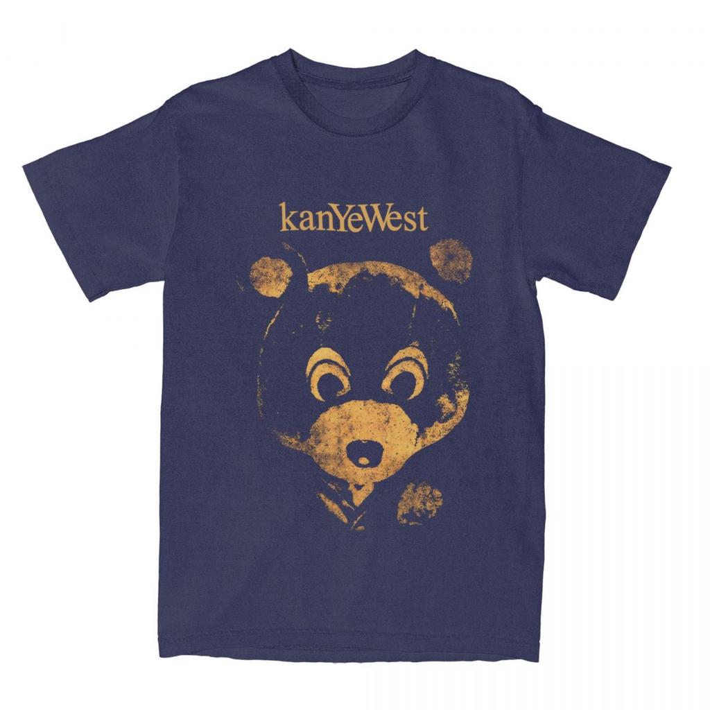 Hiphop Kanye West College Dropout Bear T Shirts Apparel Unisex Women Cotton Hip Hop Rapper Tshirt Short Sleeve Graphic Printing